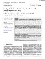 prikaz prve stranice dokumenta Healing of apical periodontitis in type II diabetes mellitus patients: A prospective study
