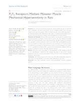 prikaz prve stranice dokumenta P2Y2 Receptors Mediate Masseter Muscle Mechanical Hypersensitivity in Rats