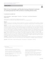 prikaz prve stranice dokumenta Effect of use of antiseptics and fluorides during orthodontic treatment on working properties of NiTi archwires in levelling dental arches