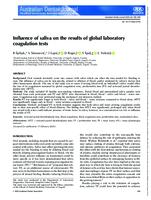 prikaz prve stranice dokumenta Influence of saliva on the results of global laboratory coagulation tests