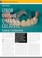prikaz prve stranice dokumenta Zubne proteze : izbor ovisan o stanju čeljusti, funkciji i troškovima