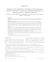 prikaz prve stranice dokumenta Influence of intraoral application of antiseptics and fluorides during orthodontic treatment on corrosion and mechanical characteristics of nickel-titanium alloy in orthodontic appliances